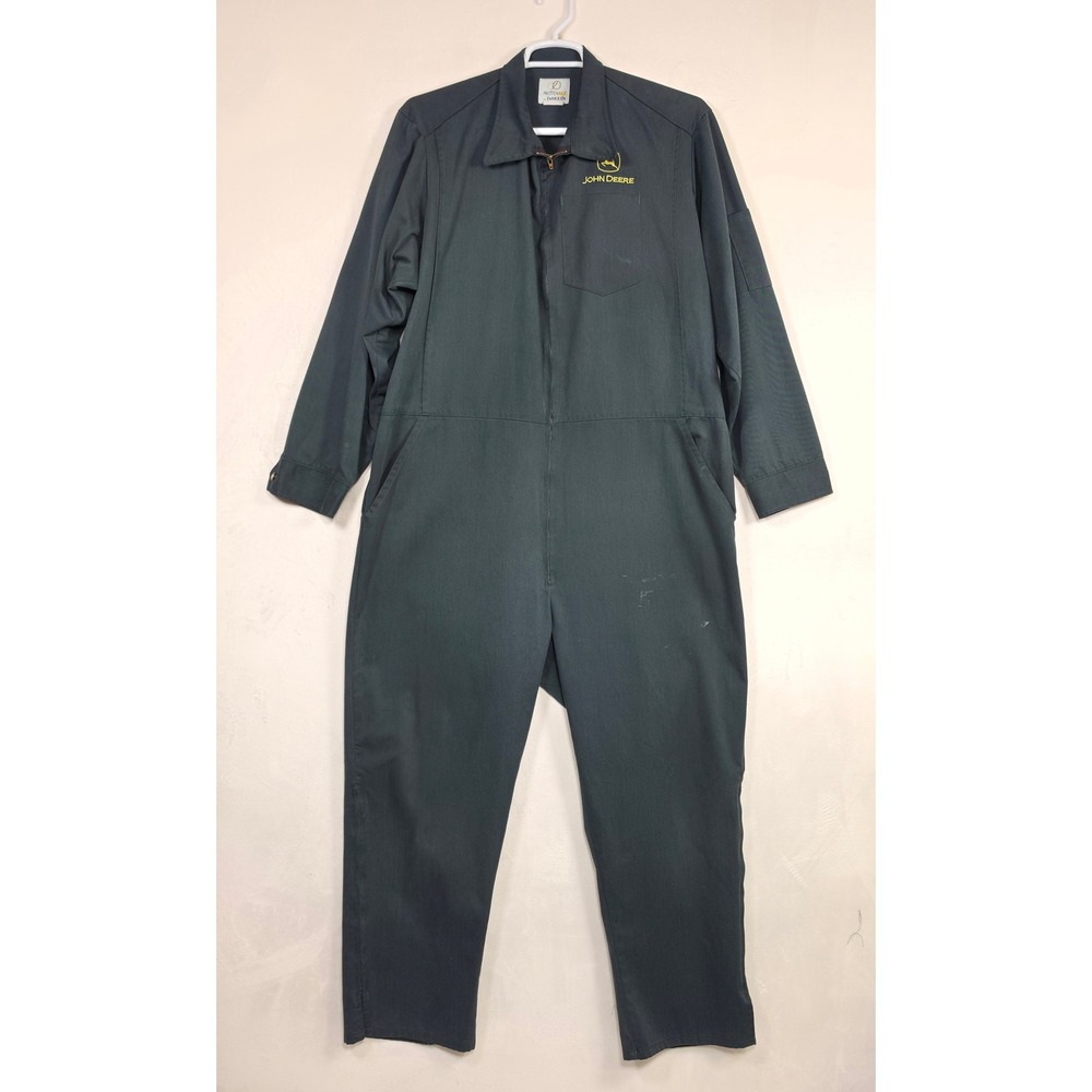Vintage Protexall By DeMoulin John Deere Coveralls XL Green Work Thrashed READ